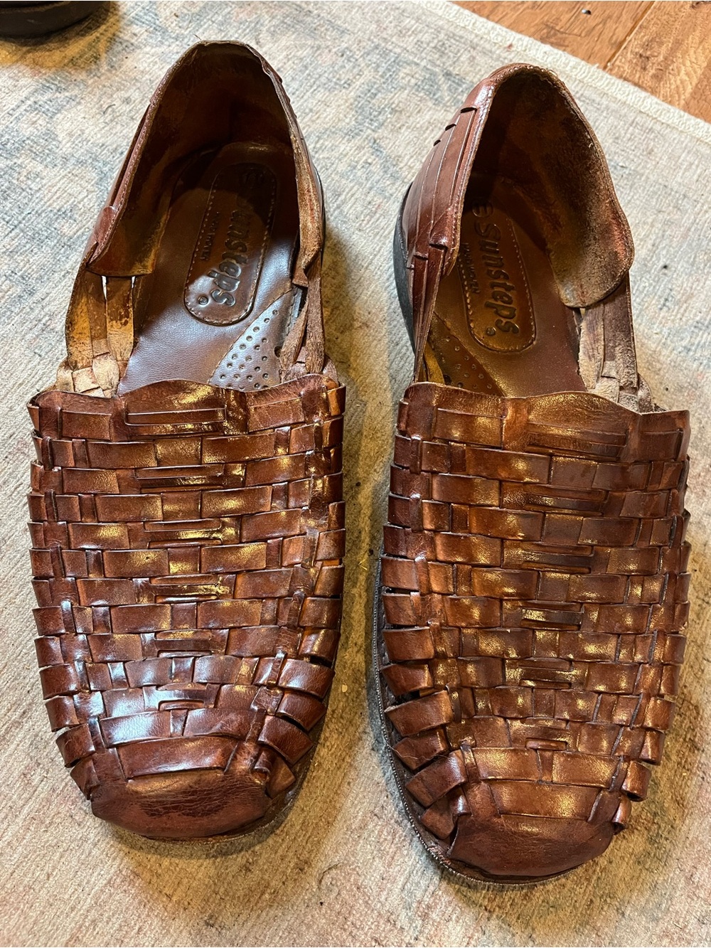 Men’s Brown Woven Slip-On Loafers